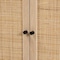 Baxton Studio Ardon Bohemian Light Brown Finished Wood and Black Metal 2-Door Storage Cabinet with Natural Rattan 196-12077-ZORO - alternate 8